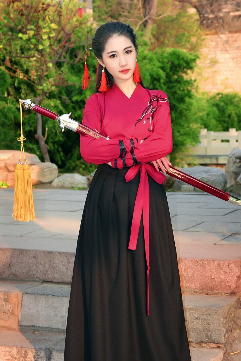 Ancient Chinese Costume Tang Dynasty Hanfu Dress Women Traditional Hanfu Princess Dance Clothing White Red Outfit Dancewear