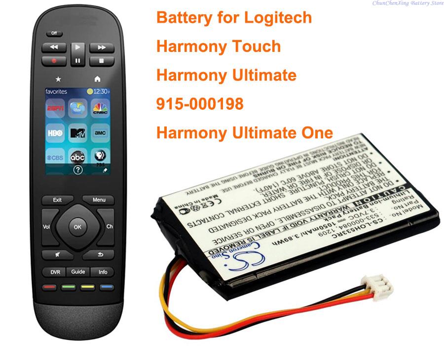 Cameron sino 1050 mah batteri 533-000083, 533-000084 for logitech 915-000198, harmony touch, harmony ultimate, harmony ultimate one