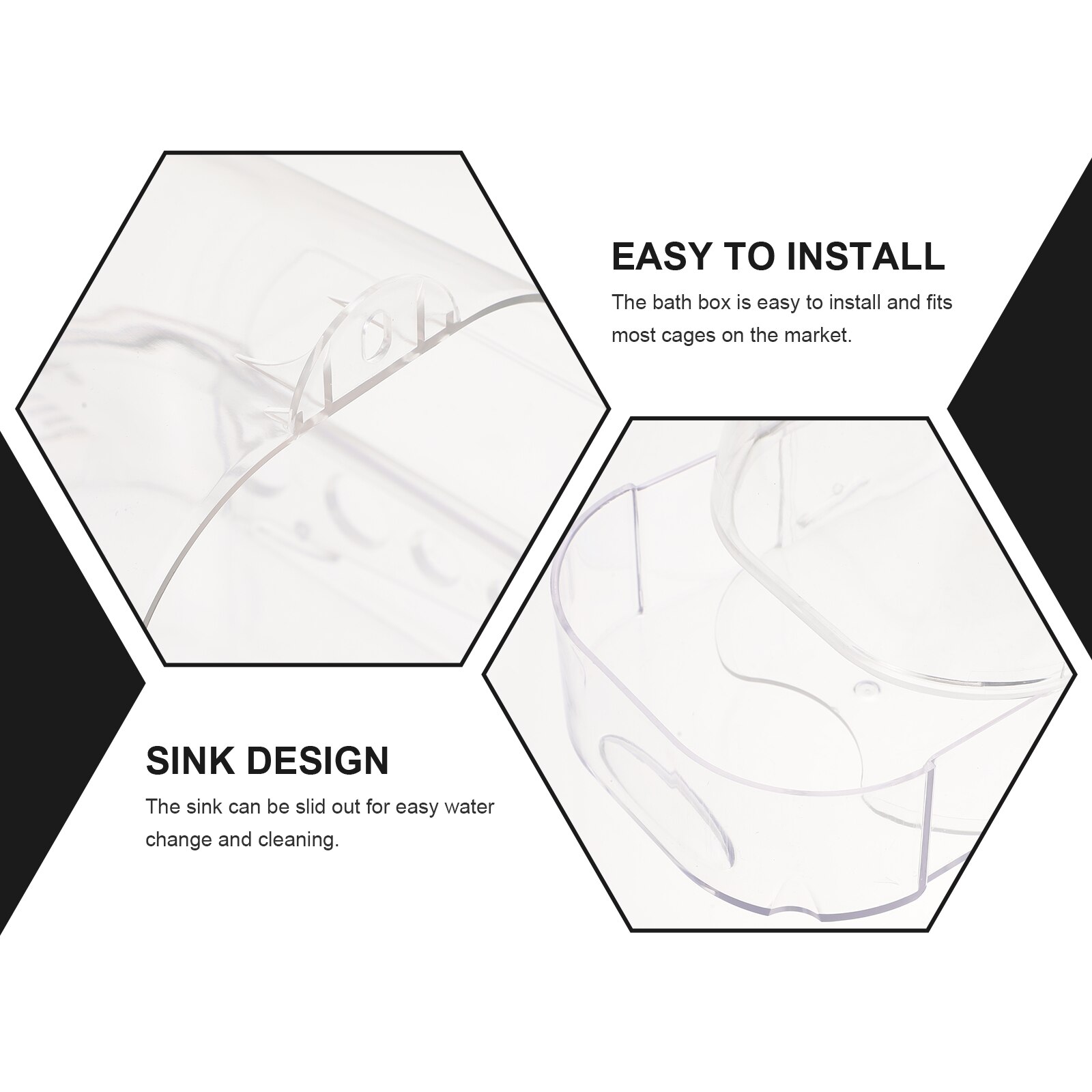 1pc Parrot Shower Box Multifunctional Bird Bath Tub Toilet for Bird Cage