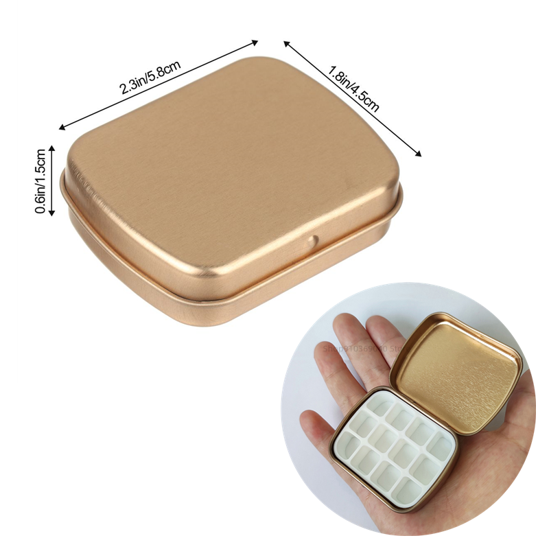 Mini caja de acuarela vacía, paleta de acuarelas portátil de 12/24 rejillas, pintura de viaje, boceto, caja hidratante, caja de pintura, suministros de arte
