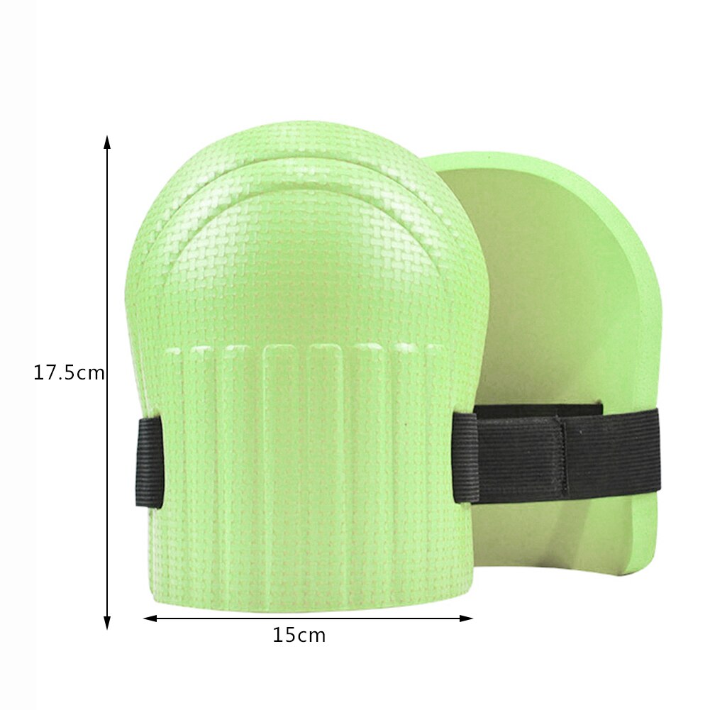 1 Pair EVA Foam Covered Knee Protector Pad Anti-Skid Joints Kneeling Guard for Gardening Builder Workplace Safety Supplies: Green