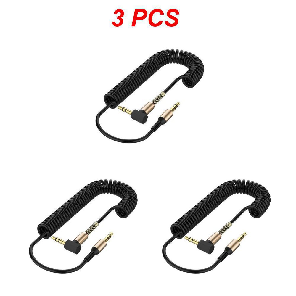 RYRA Audio Cable 3.5mm 90 Degree Elbow Spring Retractable Jack Speaker Extension Cord For Mobile Phone Computer: Other