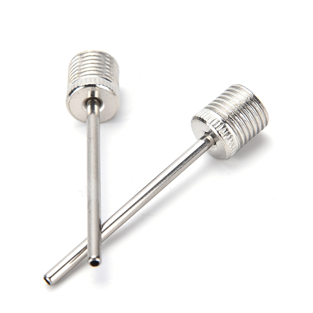 10 Pcs Stainless Football Soccer Silver Ball Inflating Air Valve Adaptor Pin Needle Steel Basketball Pump Needle Outdoor Sports