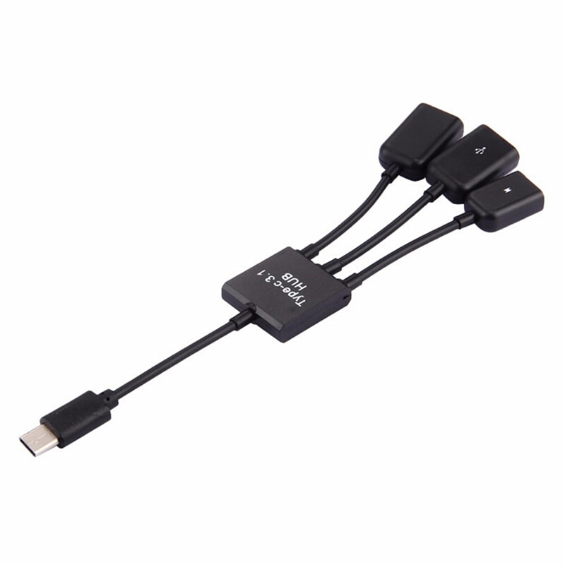 3in1 données câble de charge type-c convertisseur mâle à femelle USB alimentation OTG Hub câble adaptateur pour HUAWEI Xiaomi androidtablette