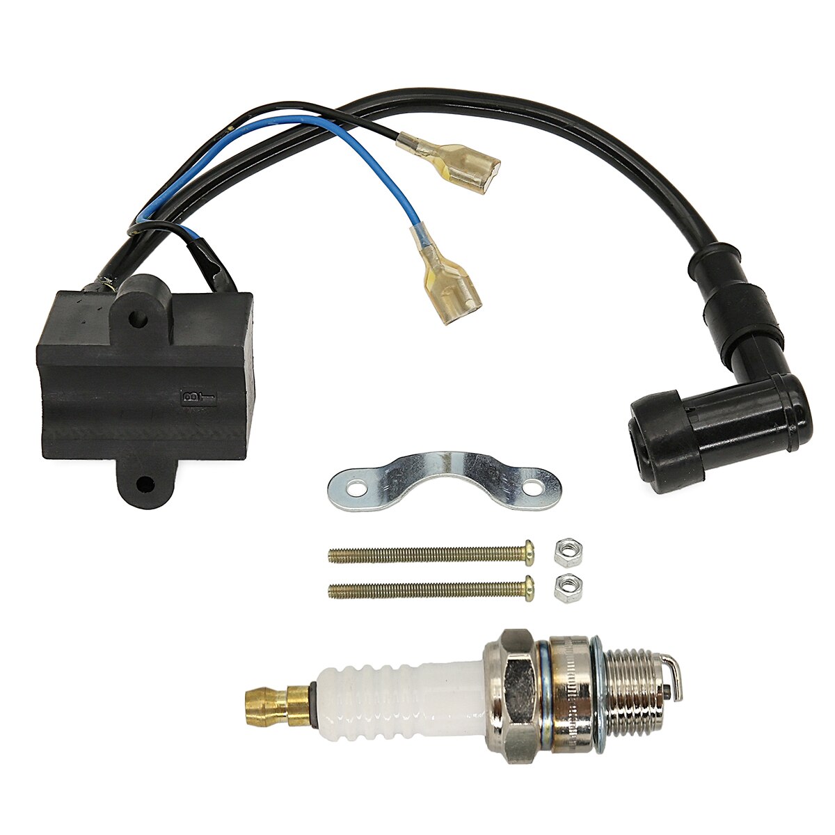 CDI Ignition Coil Magneto Coil System for Motorized 49cc 66cc 80cc Engine Bicycle Spark Plug Easy To Install: C
