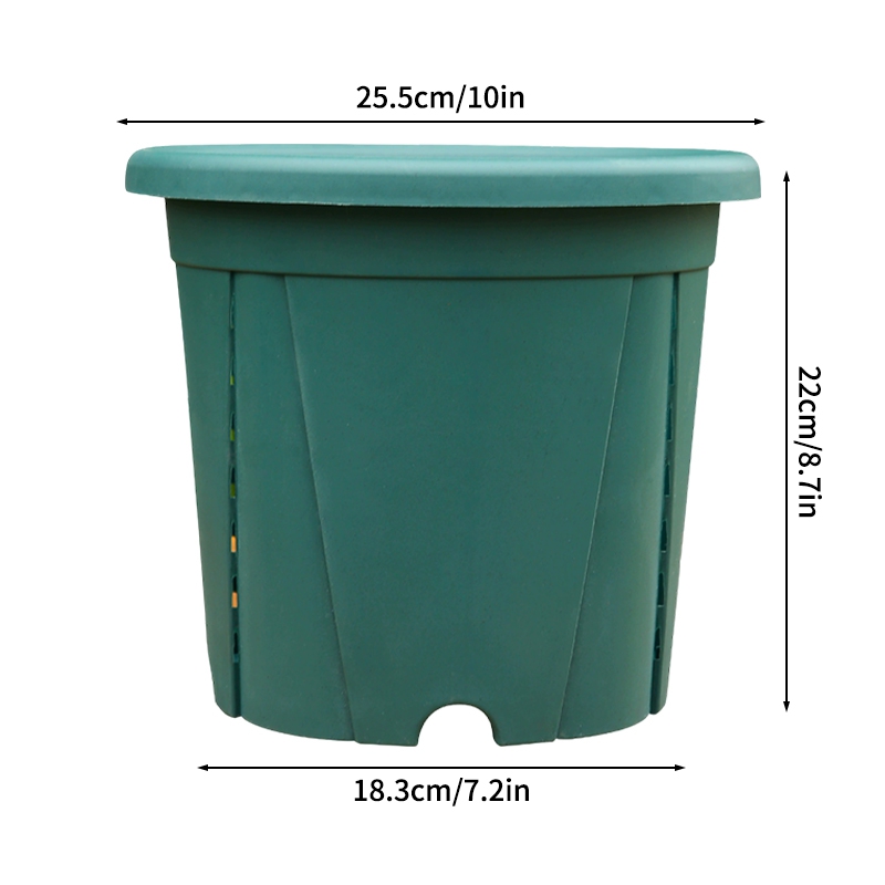 Plastic Green Plant Flower Pot Thickened Resin Gallon Pot Balcony Planting Flower Pot Root Control Breathable Seedling Planters: Navy Blue