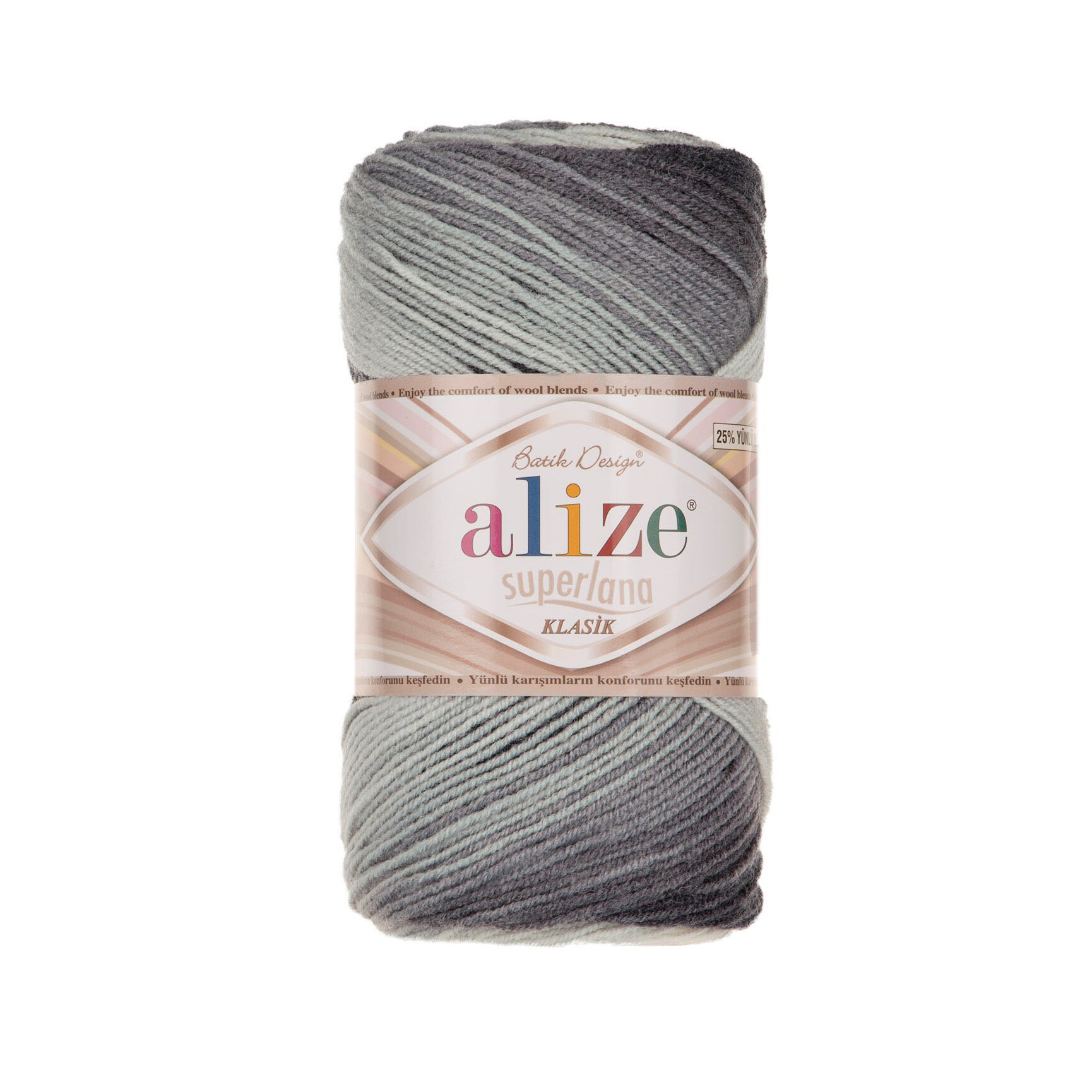 Alize Superlana Klassieke Batik Breien Garen Haak Garen Acryl Garen Zacht Garen Multicolour Garen Superlana Klasik Batik: 1900