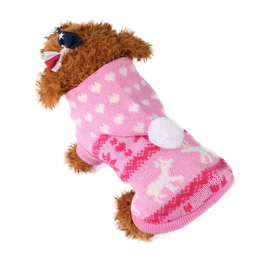 Gebreide Hond Hoodie Trui Kat Puppy Jas Kleine Hond Warm Kostuum Apparel Hondenkleding Dla Psa Chien Perros accesorios Huisdier