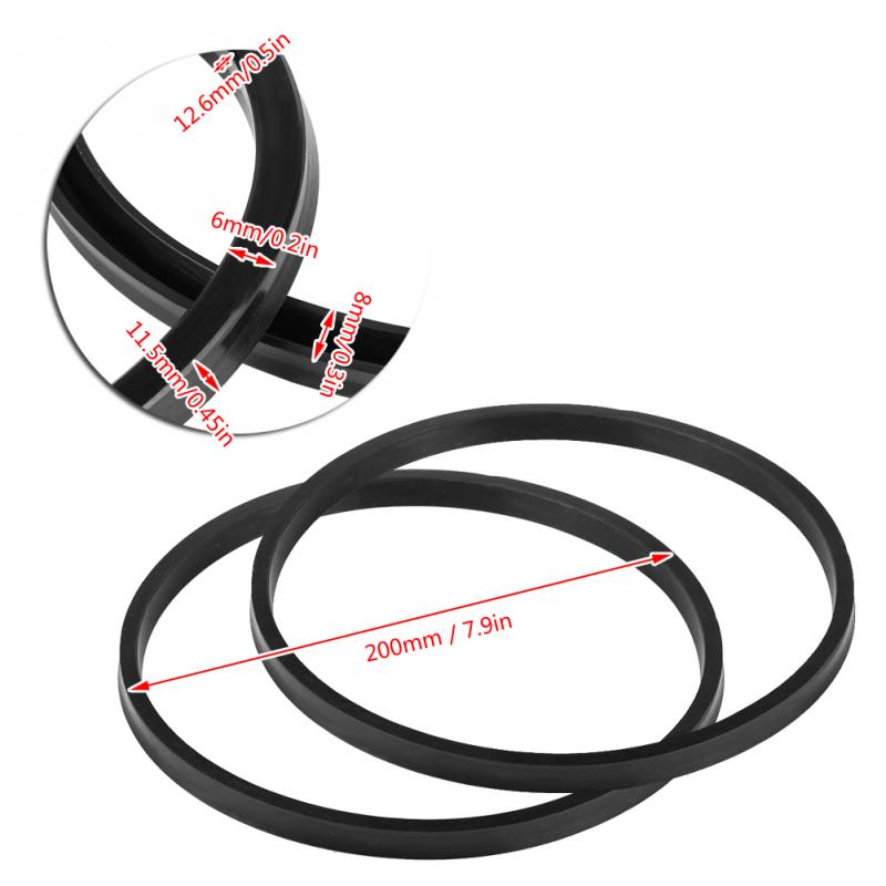 2 stuks rubberen kralenbreker-losmaakafdichtingen voor bandenwisselmachine luchtcilinder 186mm 200mm zwarte brekercilinderafdichtingen: 200mm