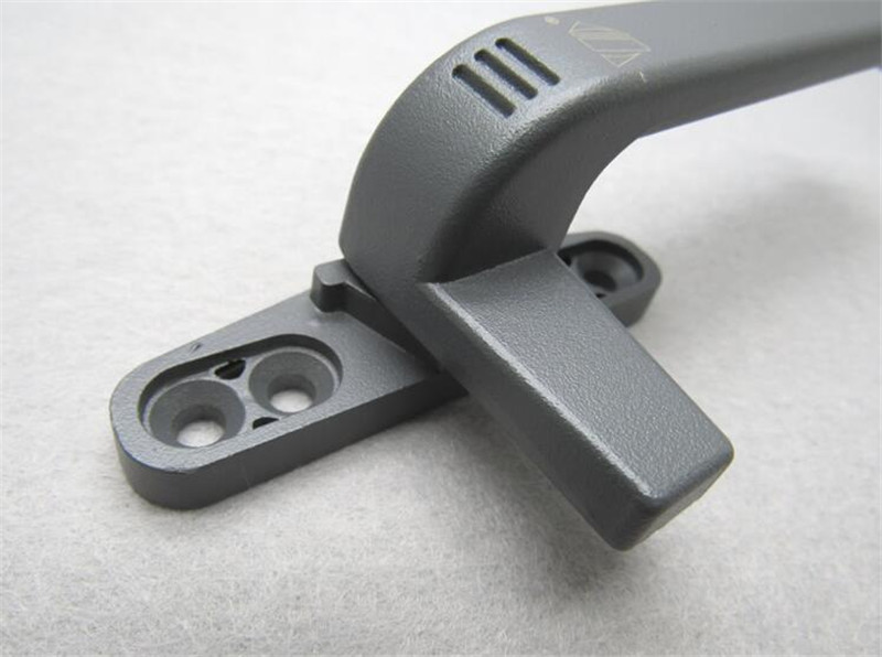 50 aluminum alloy window handle push window accessories old-fashioned flat open door and window handle 7 type handle: right / Dark gray