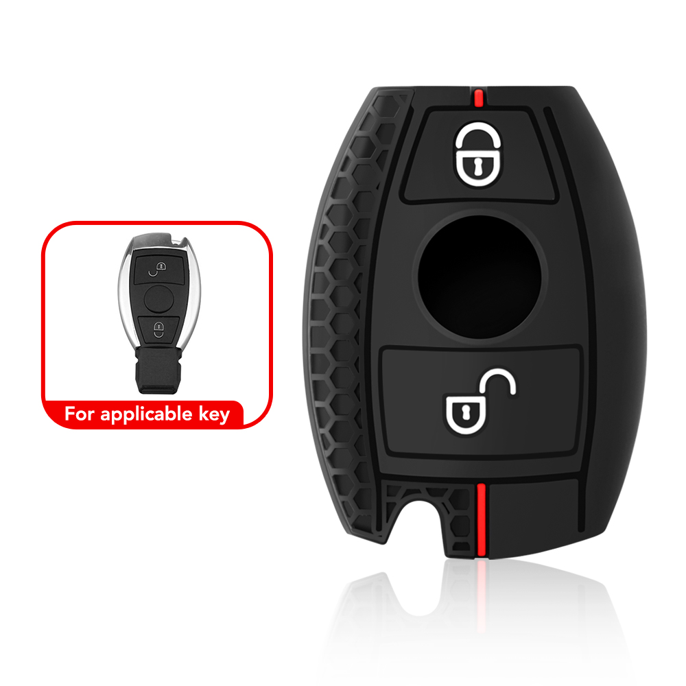 Custodia protettiva per chiave remota per auto in silicone 2/3 pulsanti per Mercedes benz CLS CLA GL R SLK AMG ABCS Guscio protettivo