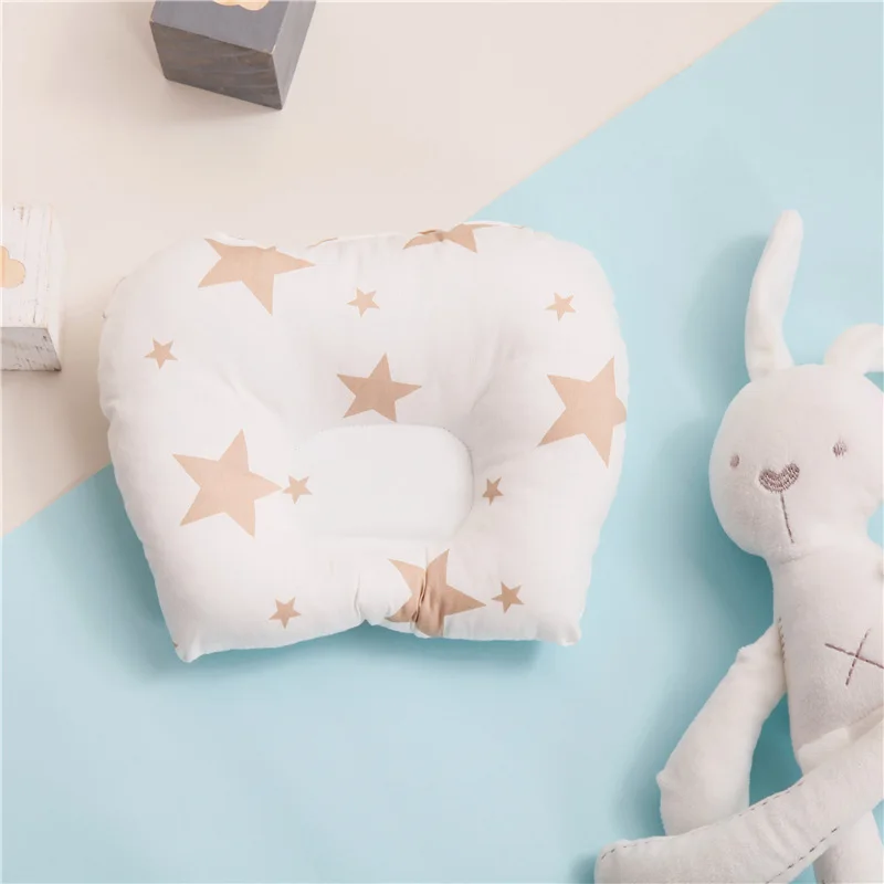 Baby Nursing Pillow Infant Newborn Sleep Support Concave Cartoon Pillow Printed Shaping Cushion Prevent Flat Head for 0-3 Year: PURPLE