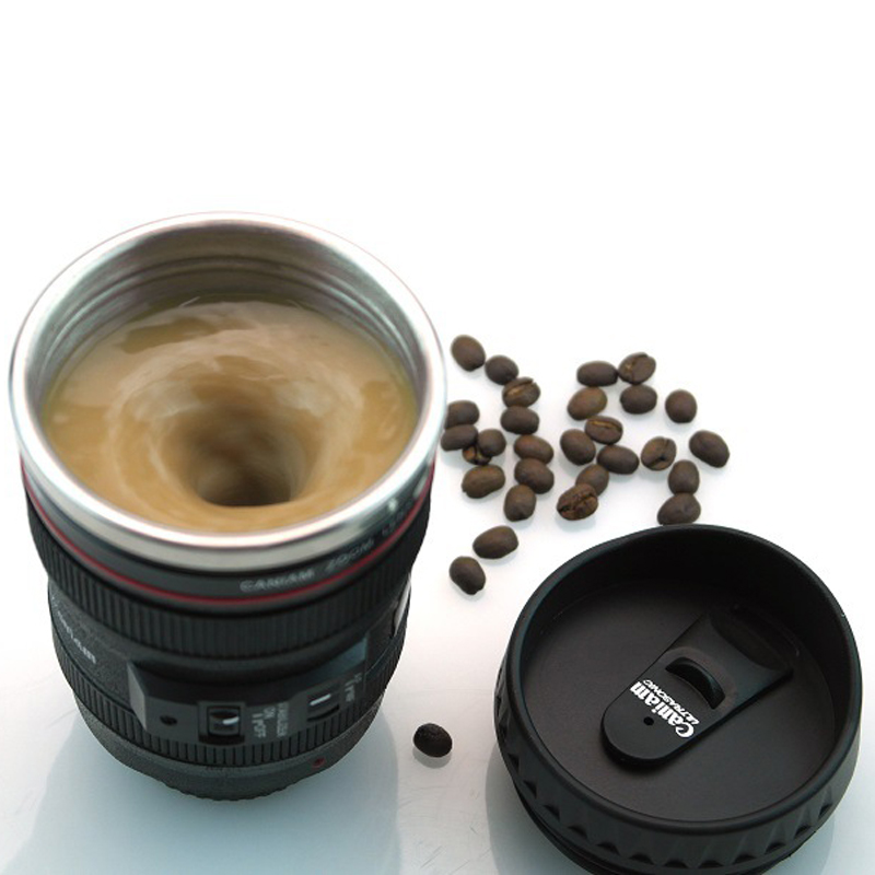 Ideus Koffiebeker 470 ml (16 oz), dubbelwandige vacuümgeïsoleerde koffie- en theekop van roestvrij staal met antislipgreep en schuifdeksel met groot volume (Lichtroze