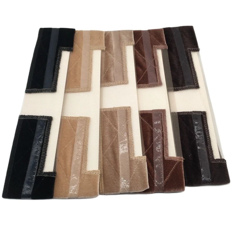 Kant Pruik Grip Antislip Zacht Fluwelen Vrouwen Pruik Grips Hoofdband Vrouwen Fluwelen Pruik Accessoires Grip Sjaal Hoofdband Verstelbaar: Licht Geel