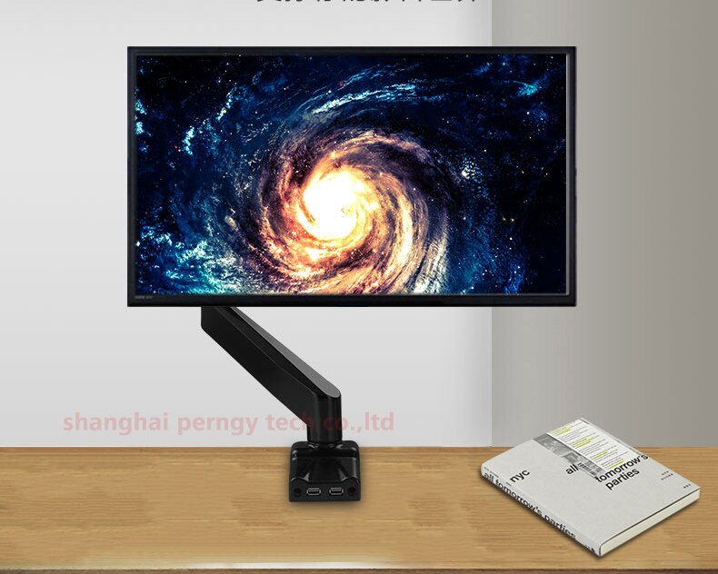 DL-MD7 17-27" LCD LED Monitor Desktop Holder Arm Gas Spring Full Motion extendable arm height adjustable VESA100X100 75x75 White