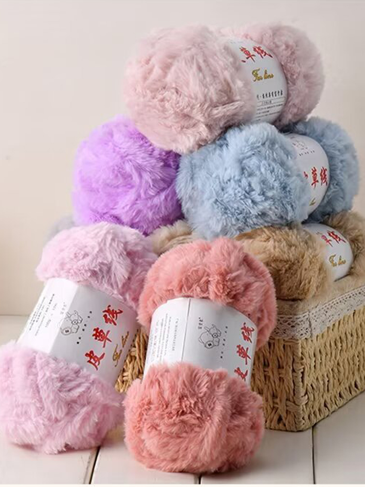 1Pc 100g Super Chunky Bont Garen voor hand breien pluizig zacht warm Gehaakte lijn om trui jas Sjaal Hoed lange pluche draden