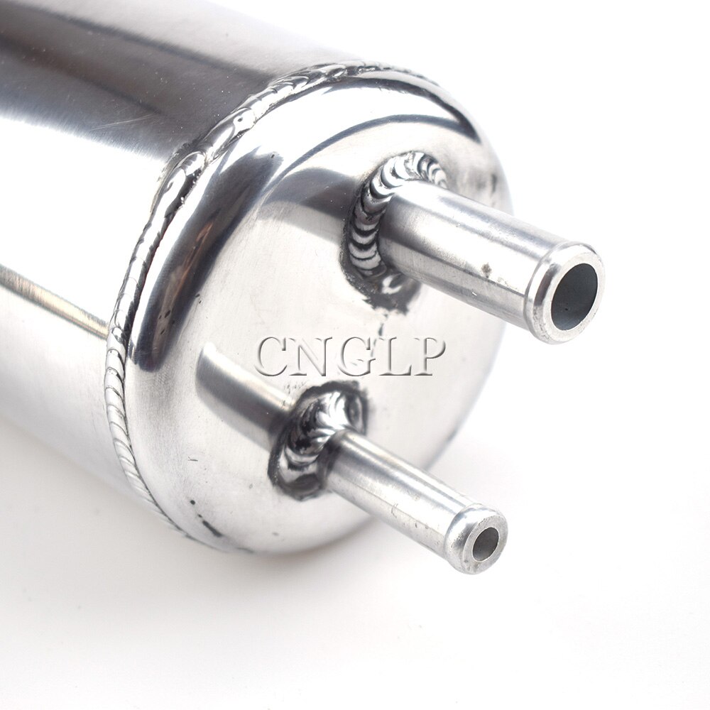 Sliver Fuel Cell Surge Tank Power Steering Tank Oil Catch Can Tank Racing Power Steering Fluid Reservoir Tank Clamps
