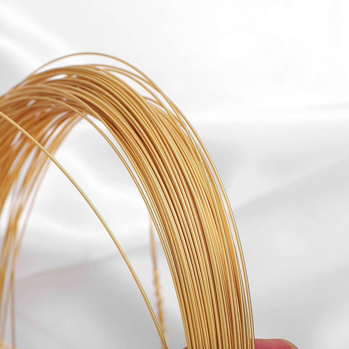 1Meter 18KGold Plating Copper Beading Wire Cord String for Diy Winding Necklace Bracelet Jewelry Finding Craft Making Accessory