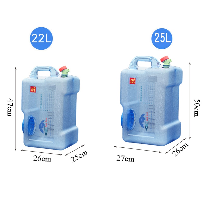Outdoor water barrel PC food grade 22L/25L water bag plastic water storage tank vehicle domestic water storage bucket