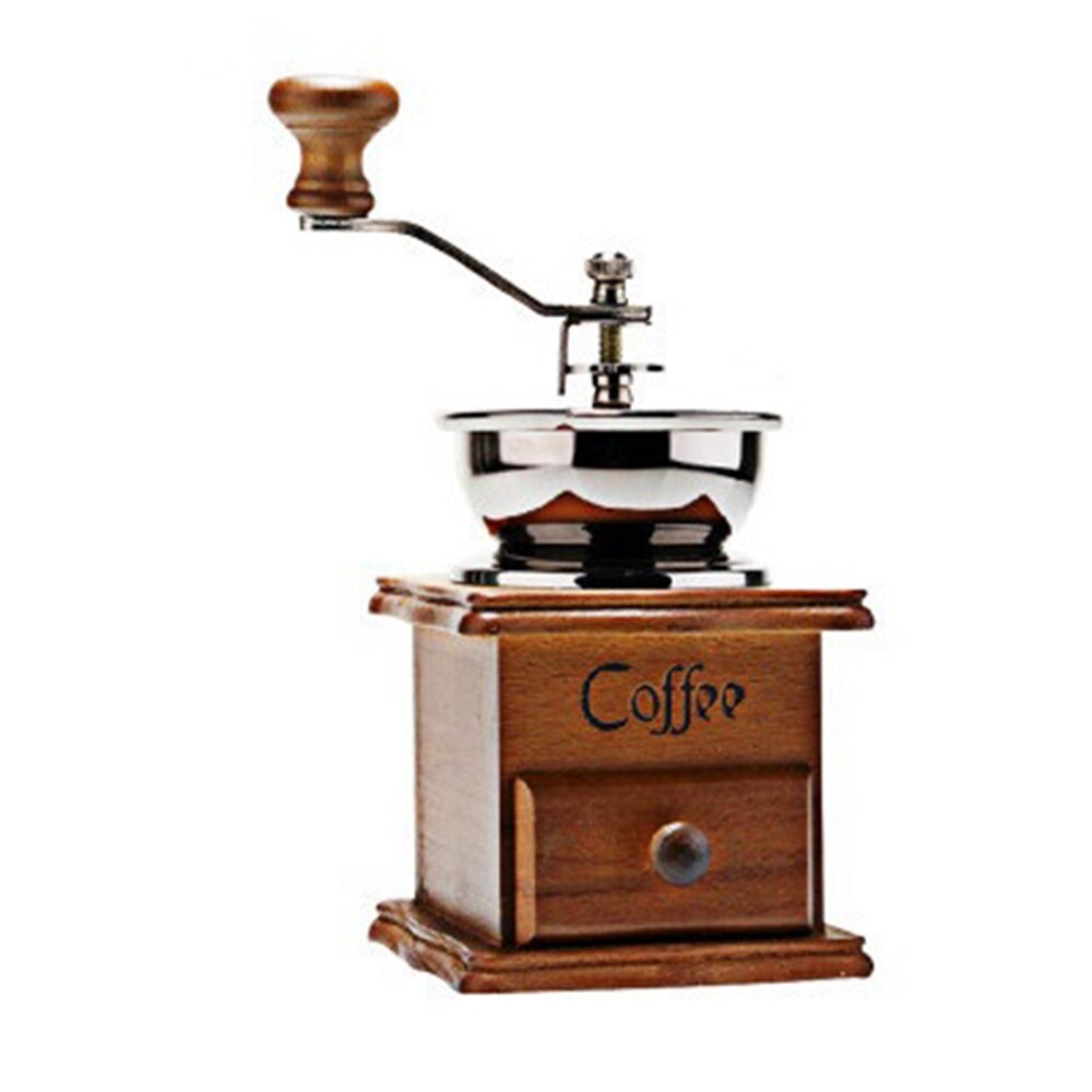 Koffieboon Grinder Houten Handkoffiemolen Hand Rvs Retro Koffie Spice Mini Braam Molen Met Keramische