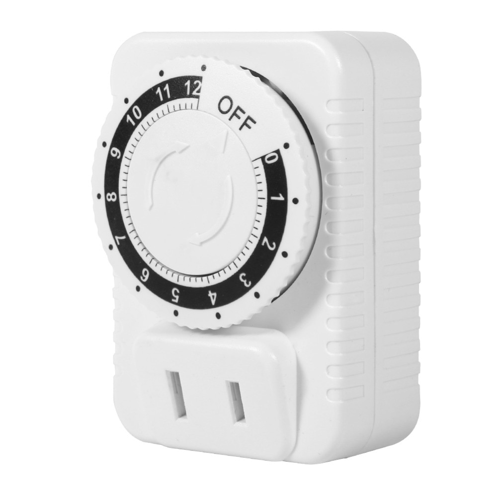 12 Hour Electrical Mechanical Time Wall Plug Switch Digital Countdown Program Timer Power Switch Socket Energy Saver