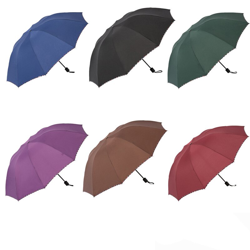125CM Big Top Umbrella Men Rain Woman Windproof Large Umbrellas Male Women Sun 3 Folding Big Umbrella Outdoor Parapluie