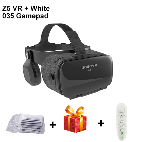 Original Bobovr Z5 3D VR Gläser Virtuelle Realität Gläser Immersive Android 120 FOV Google Karton Helm Für 4-6.2 "Smartphone: Weiß 035 Gamepad