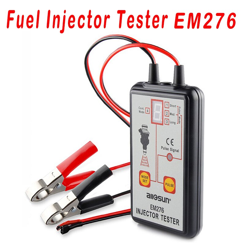 Probador de inyector de combustible EM276 para coche, Analizador de sistema de inyector de combustible, herramienta de escaneo con 4 modos Pluse