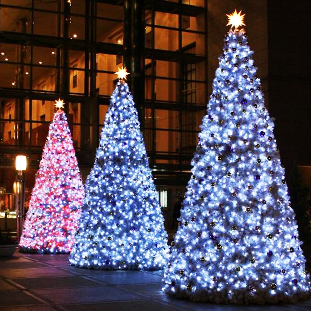 Tsleen fairy light string 10/20m 100 white festival led lysende lys vanntett firefly bryllup stripe rgb/warm 220v