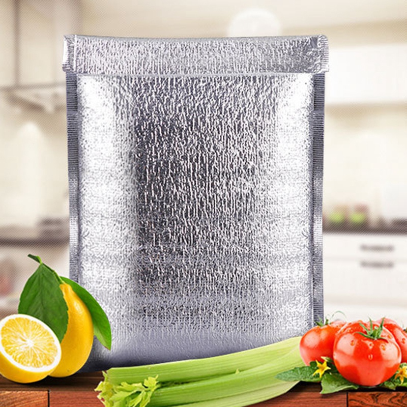 50Pcs Lunch Cooler Bag Insulation Folding Picnic Portable Ice Pack Food Thermal Bag Food Drink Carrier Insulated Bag Pr