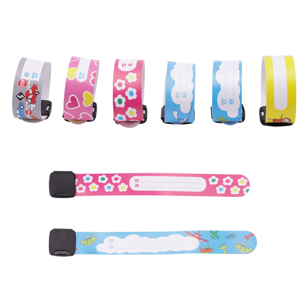 Outdoor-armbänder aus pvc für kinder (unisex), verstellbar, tragbar, mit ausweisfunktion, wasserdicht, einfach anzulegen, wiederverwendbar, für unterwegs