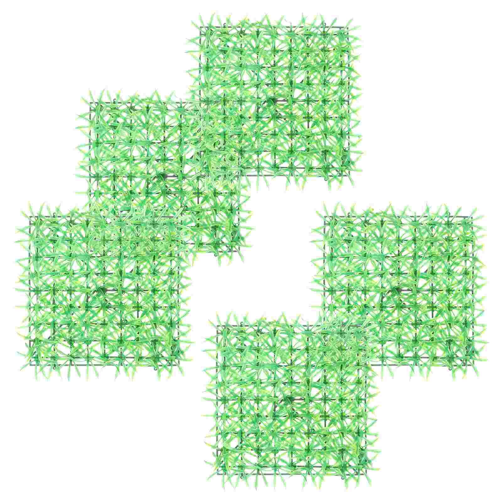 5Pcs Imitation Turfs Artificial Plants Wall Turfs Artificial Grass Turfs for Decor