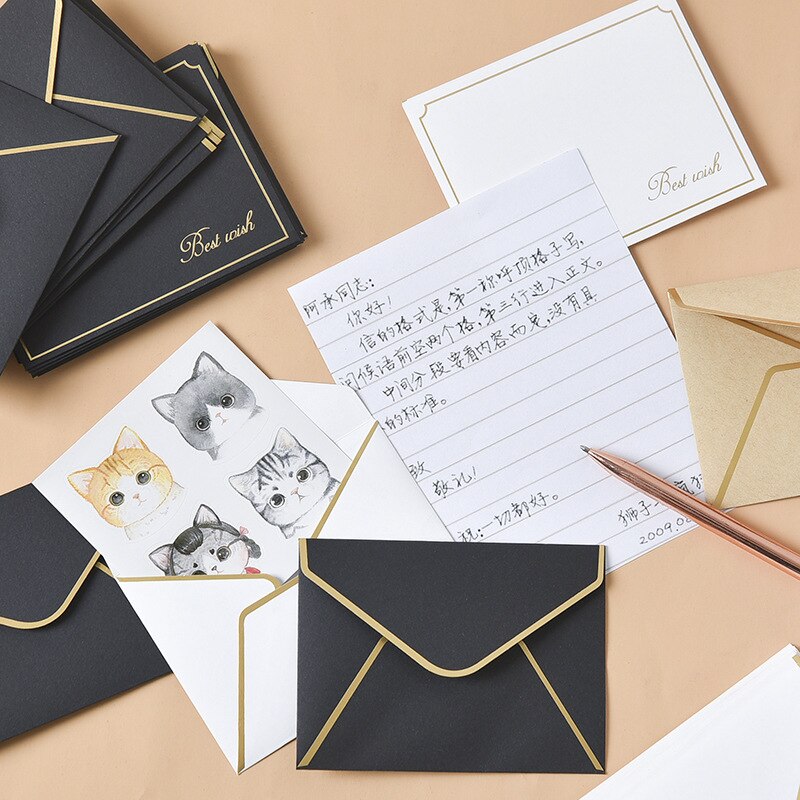 Mini-enveloppe 10x7.5cm, lot de 10 pièces, carte de membre, enveloppe de carte bancaire