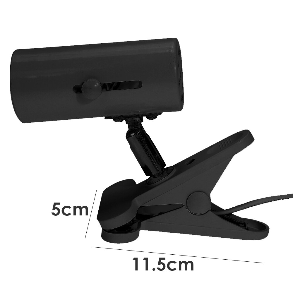 Durable Reptile E27 Lamp-socket Kit 360 Degree Rotation Heating Lamp Clip Cover Clip-on Bulb Universal Light Holder: Black 150cm CN-US