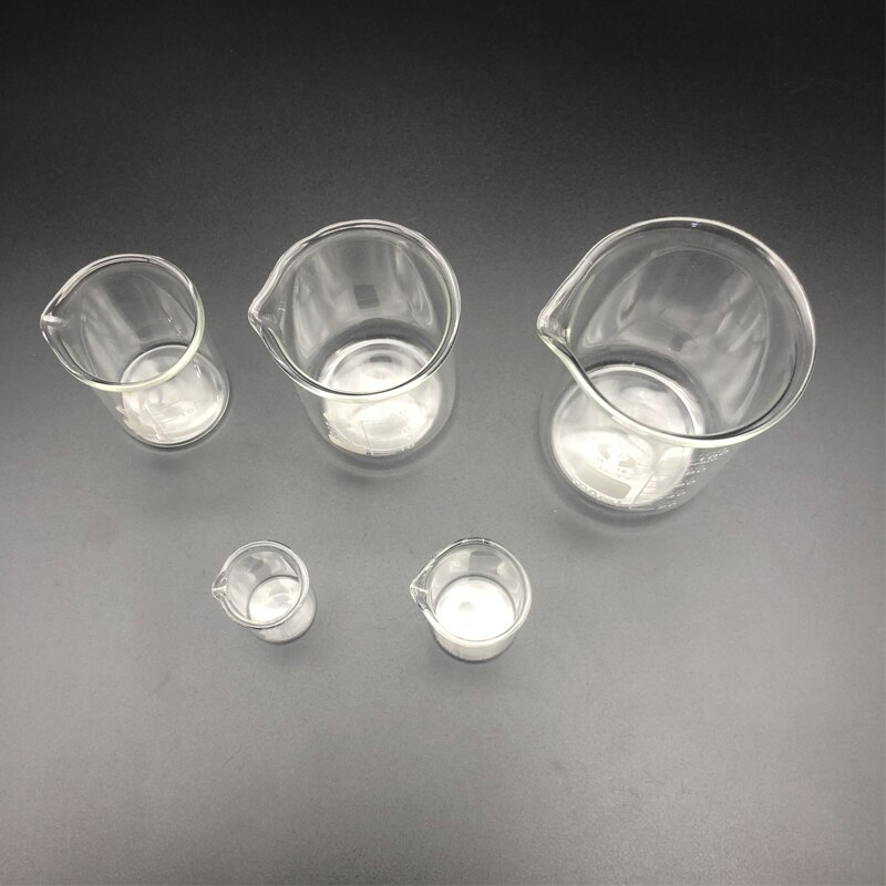 5-100mL Borosilicate Glass Beaker in Low Form High Temperature Resistance Laboratory The Kitchen Measuring Cup