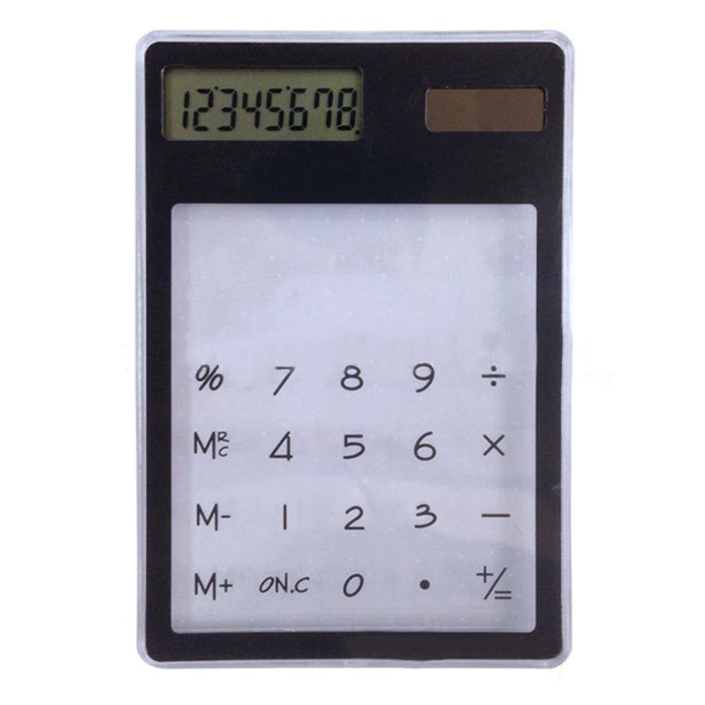 Ultra-thin Handheld Transparent Scientific Calculator Cute Pocket Calculator Solar Calculators Scientific for School Meeting