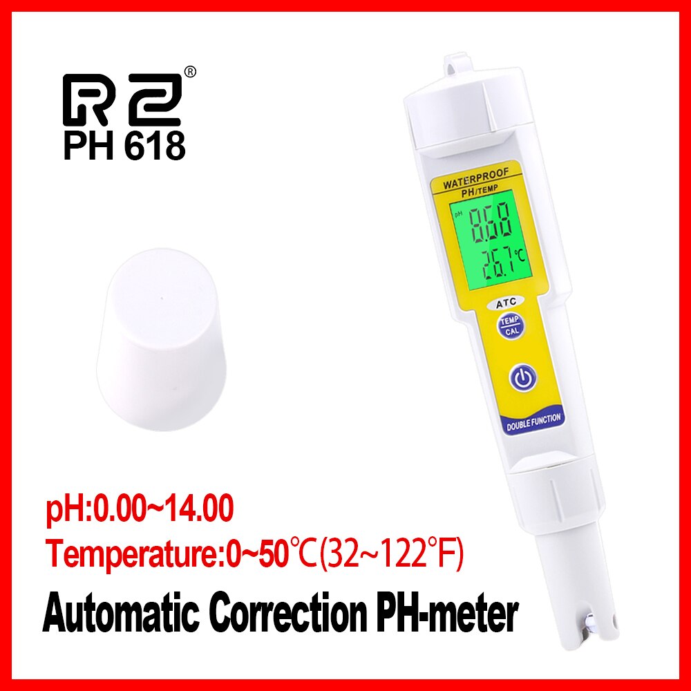 RZ Professionele ph tester digitale Pen-Type Water Mini Waterdichte Zuurgraad Meter Analyze Apparaat PH-618