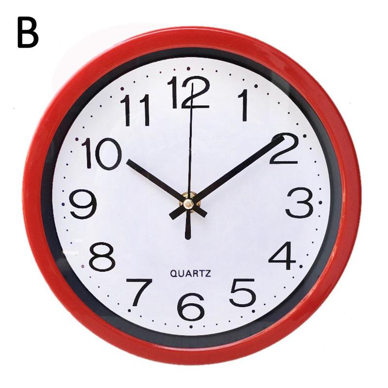 8 Inch Round Quartz Wall Clock Glow In Dark Bedroom Kitchen Clocks Quartz Silent Sweep: B