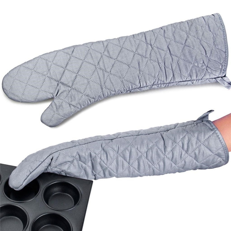58Cm Antislip Magnetron Handschoenen Creatieve Lange Mitt Keuken Handschoen Voor Bbq Hittebestendig Katoen Koken barbecue Bakken Tools
