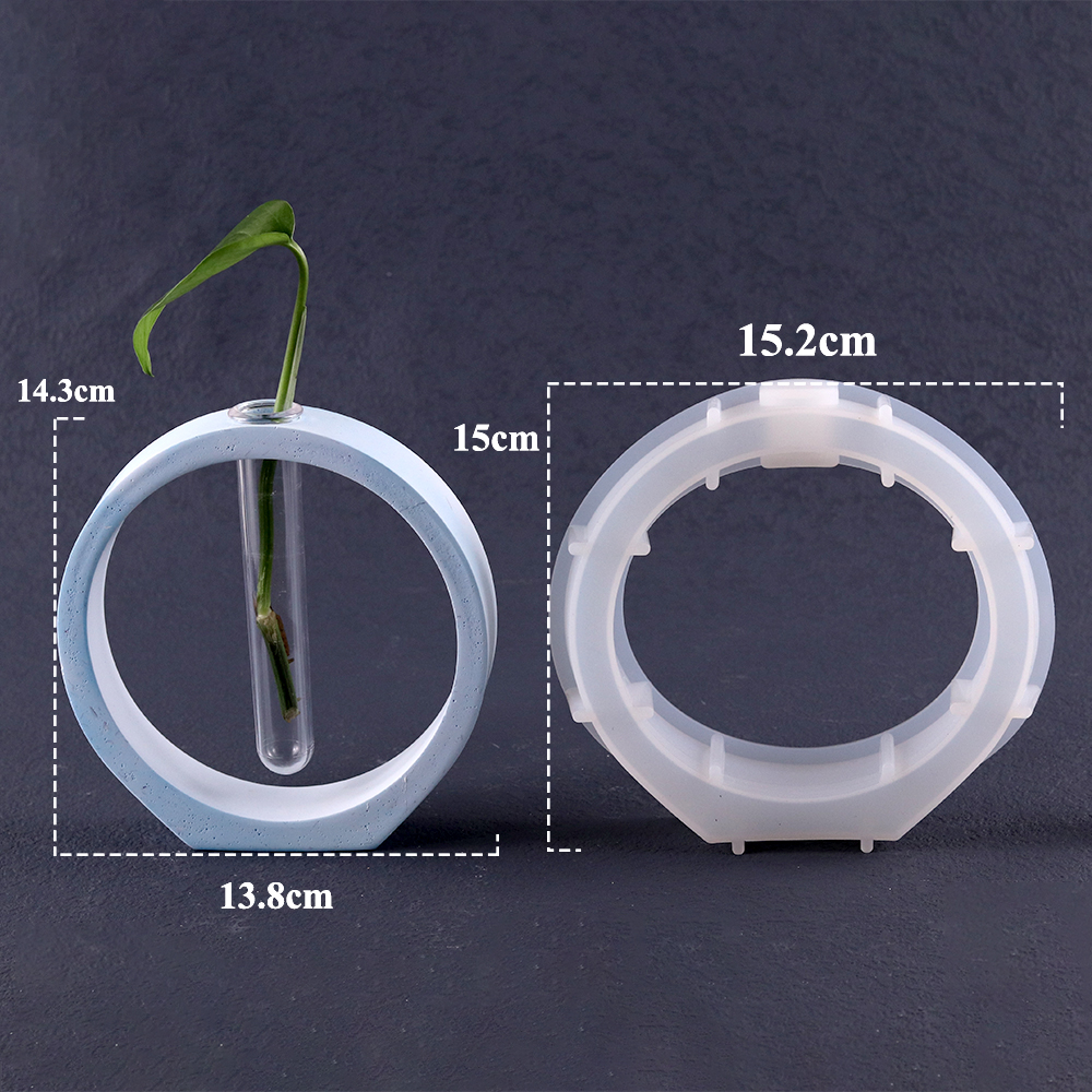 5 stücke Blumen Reagenzglas Vase Acryl Glas DIY Wohnkultur Gips Harz Klar Anzeige-ständer Anlage Inkubator Für Hydrokultur herstellung: kastanienbraun