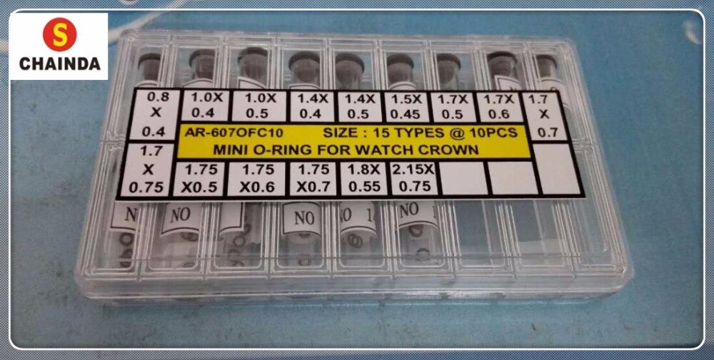 Set van Micro Pakkingen voor Kronen Pushers voor Horloge Kroon Diameter van 0.8mm tot 2.15mm voor Horloge Reparatie