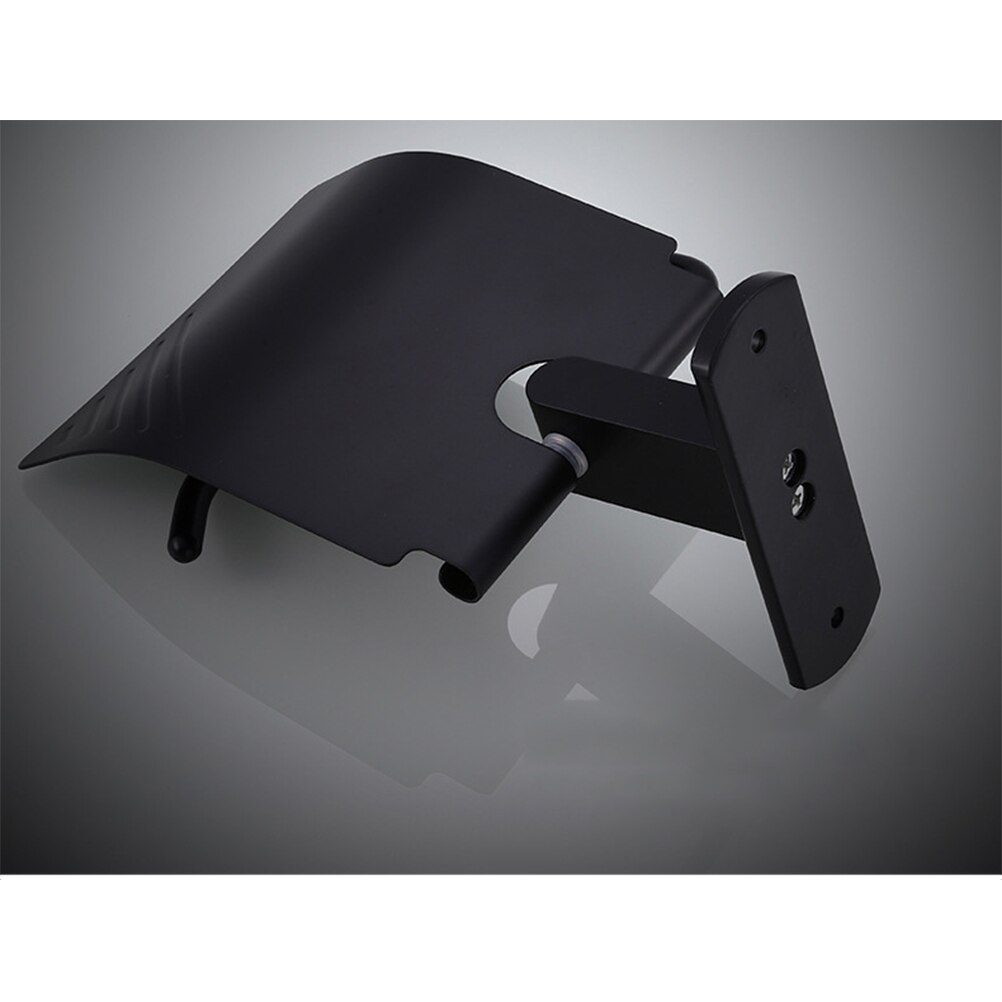 1 Pc Paper Roll Holder Wall Mounted Black Matte Rust Proof Alumimum Classic Tissue Holder for Toilet Bathroom