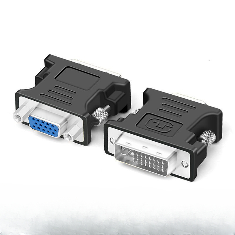Adaptador hembra DVI VGA, enchufe de DVI-I, 24 + 5 P a conector VGA, convertidor de tarjeta gráfica de vídeo HD para PC, proyector HDTV