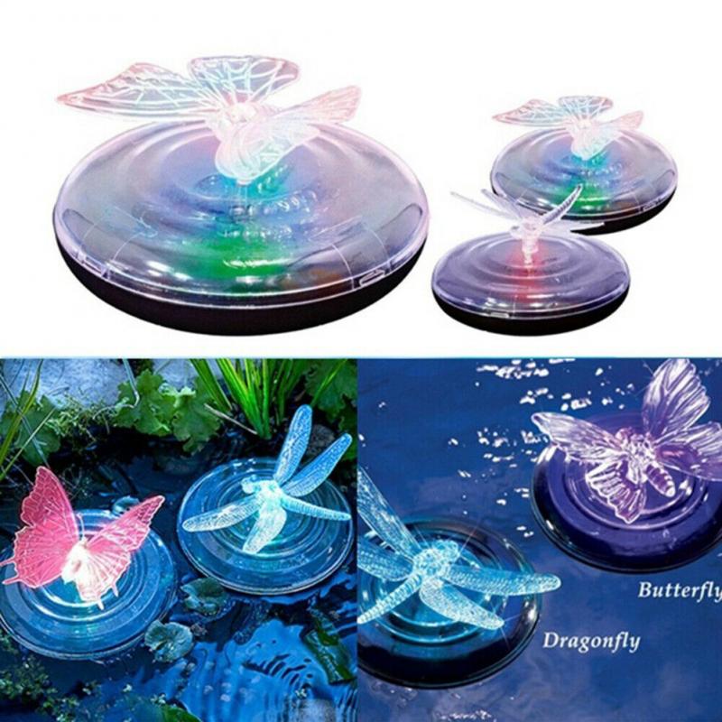 Solar- LED schweben Lampe RGB Farbwechsel Schmetterling/Libelle bilden Garten Ich bin Freien Schwimmen Brunnen Schwimmbad Wasser Licht Wohnkultur