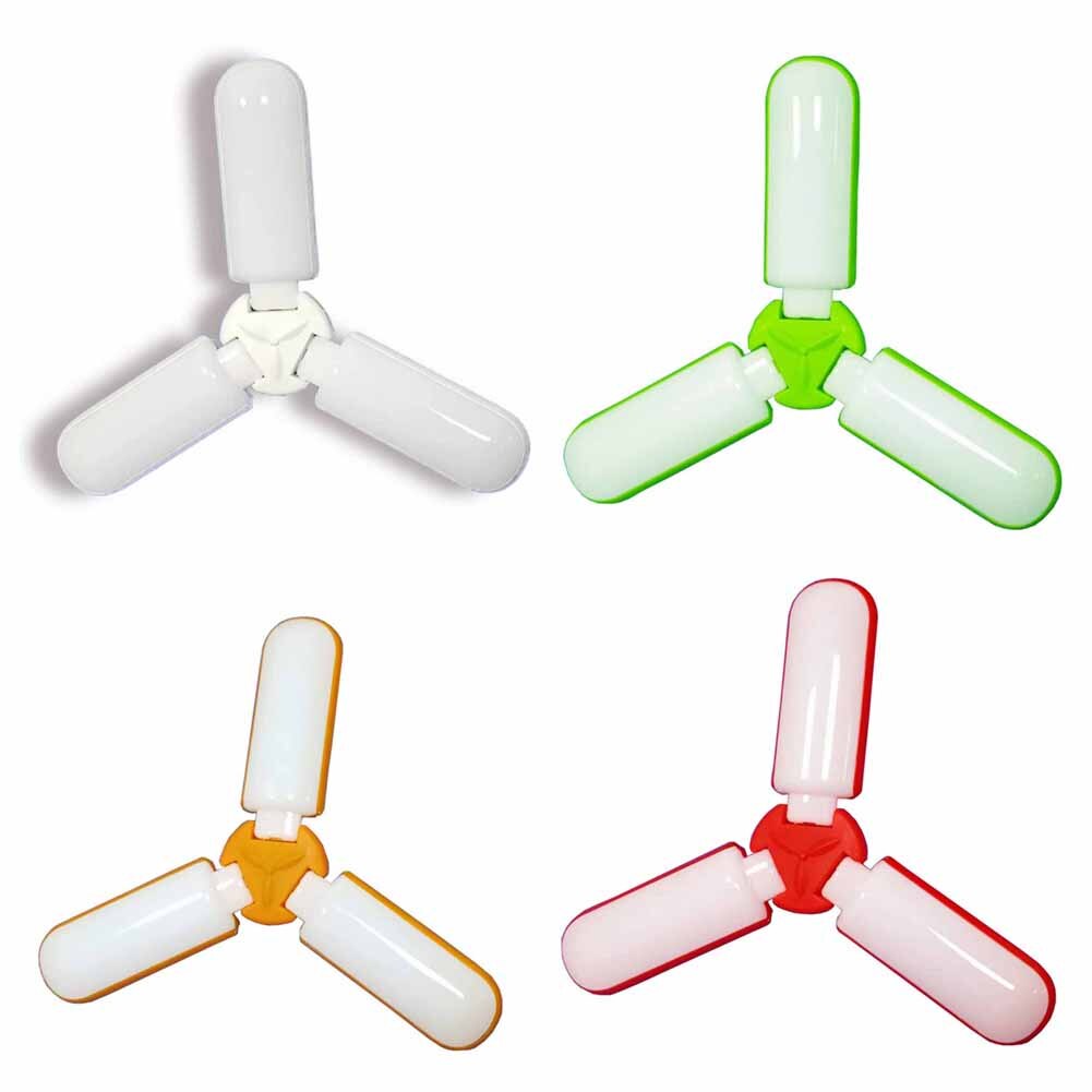 E27 LED Three-Leaf Garage Light Warehouse Folding Lamps Cold White LED Industrial Foldable Lights