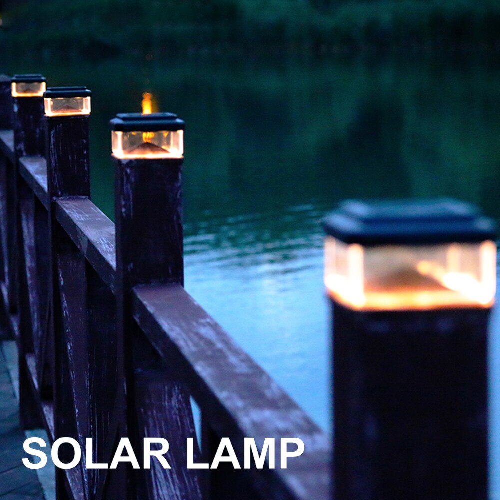 Led Spot Light Tuinpad Landschap Verlichting Waterdicht 8 Led Solar Pijler Lamp Outdoor Hek Binnenplaats Villa 'S Kolom Licht