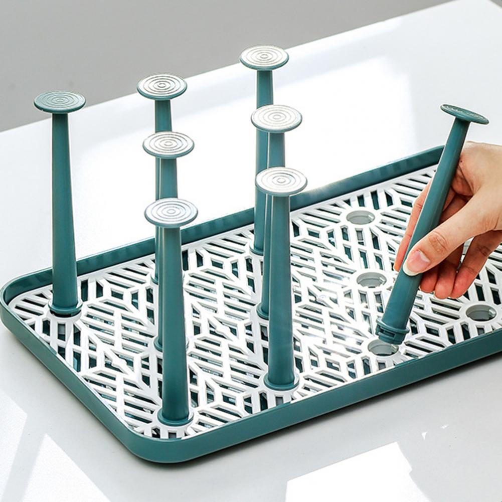 Dust-proof Cup Drying Rack Multifunctional Plastic Draining Glass Cup Holder Stand Water Mug Holder Home Decoration for Kitchen