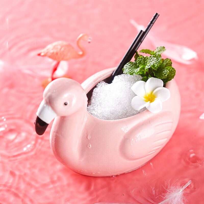Nett rød flamingo kopp super brann cocktail glass flamme fugl personlighet vinglass keramisk kopp  lb122714