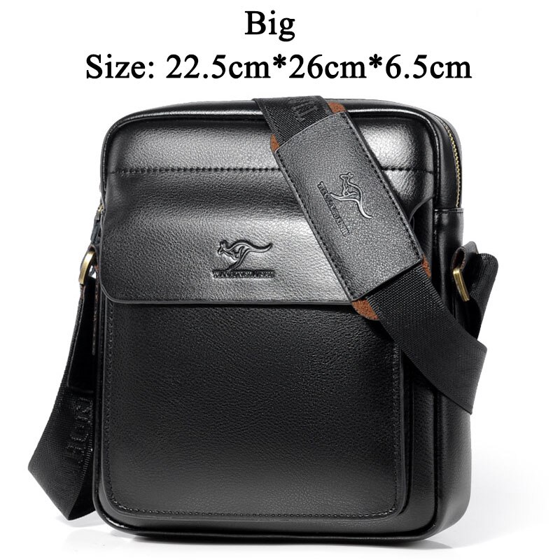sac à bandoulière en cuir Pu sacs de messager de hommes sac à main concepteur mâle sac à bandoulière WBS530: Big Black