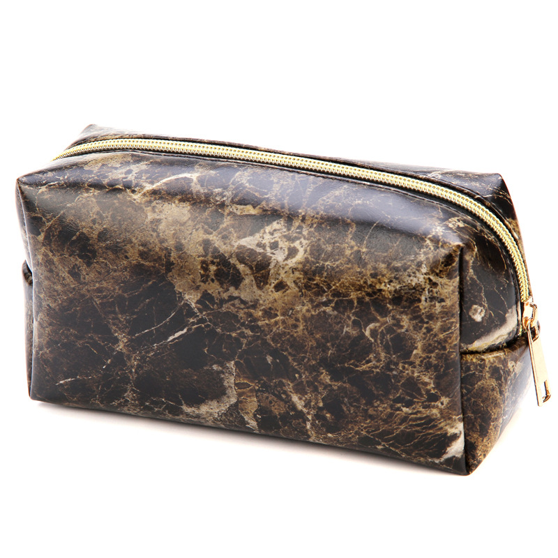 Borsa da donna per cosmetici Organizer Make Up borsa cosmetica con stampa leopardo borsa da trucco in pelle per donna borsa da toilette borse nere: 3